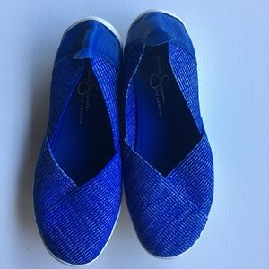JESSICA SIMPSON Warmup Blue Weave Casual Shoes 5.5